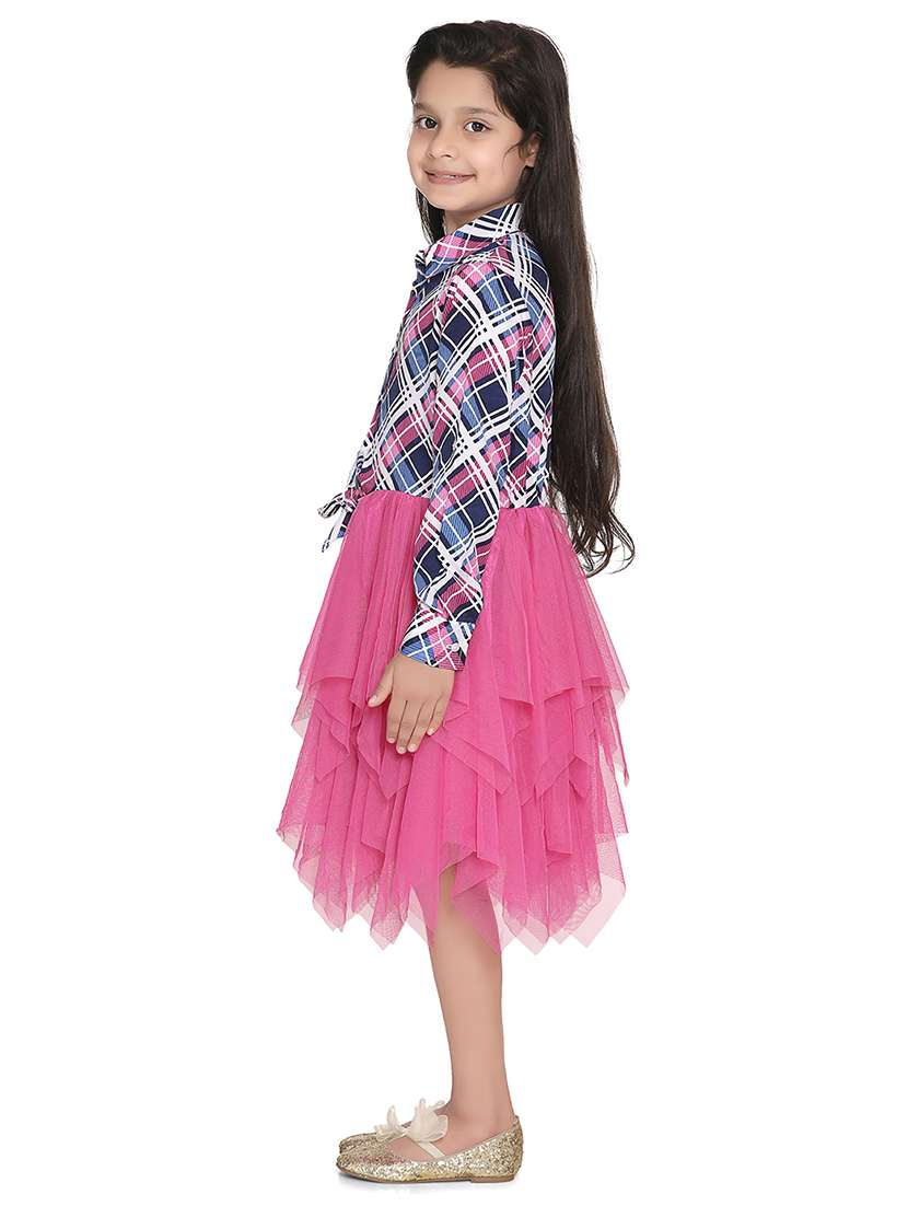 girls collared bishop sleeve frock - 17063868 -  Standard Image - 1