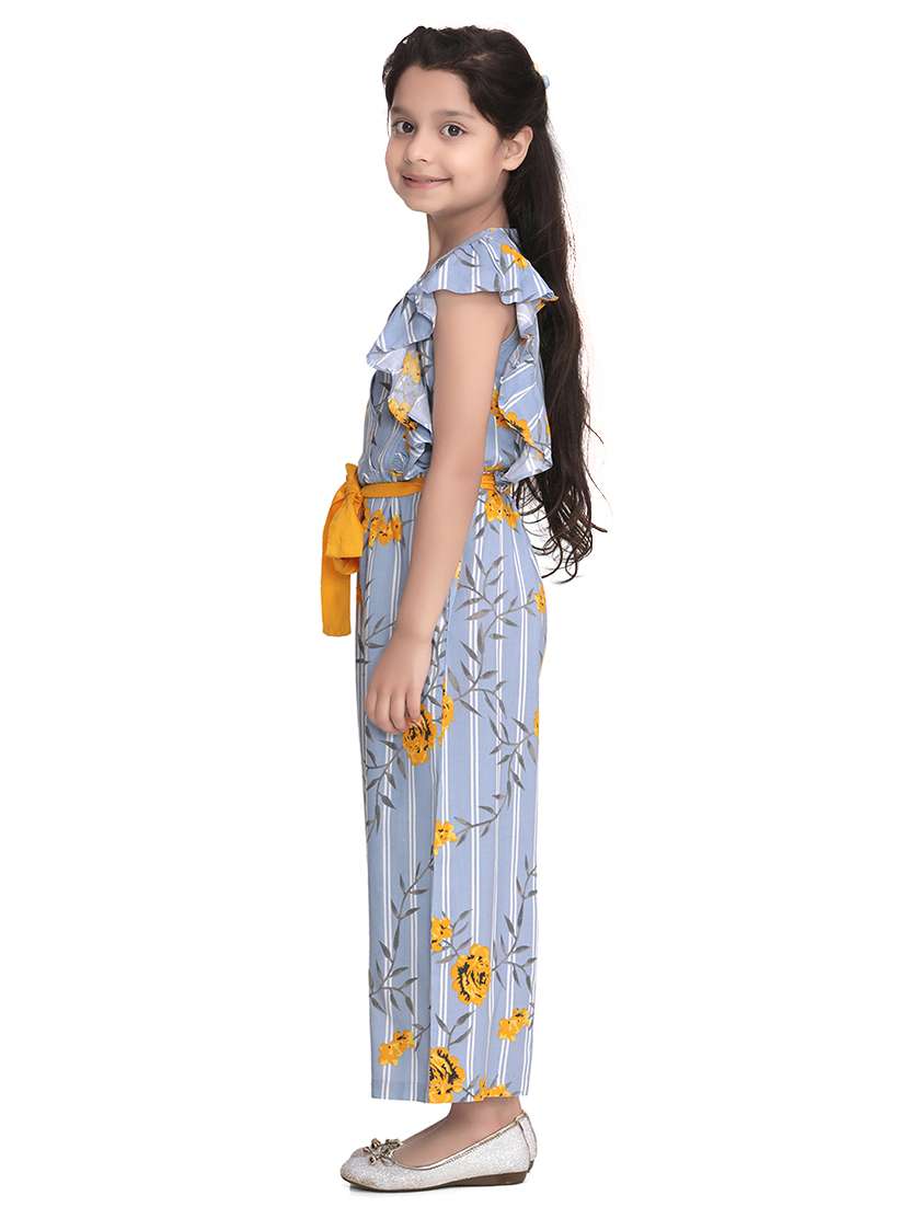 blue cotton full length jumpsuit twin sets & jump suit - 17063872 -  Standard Image - 1