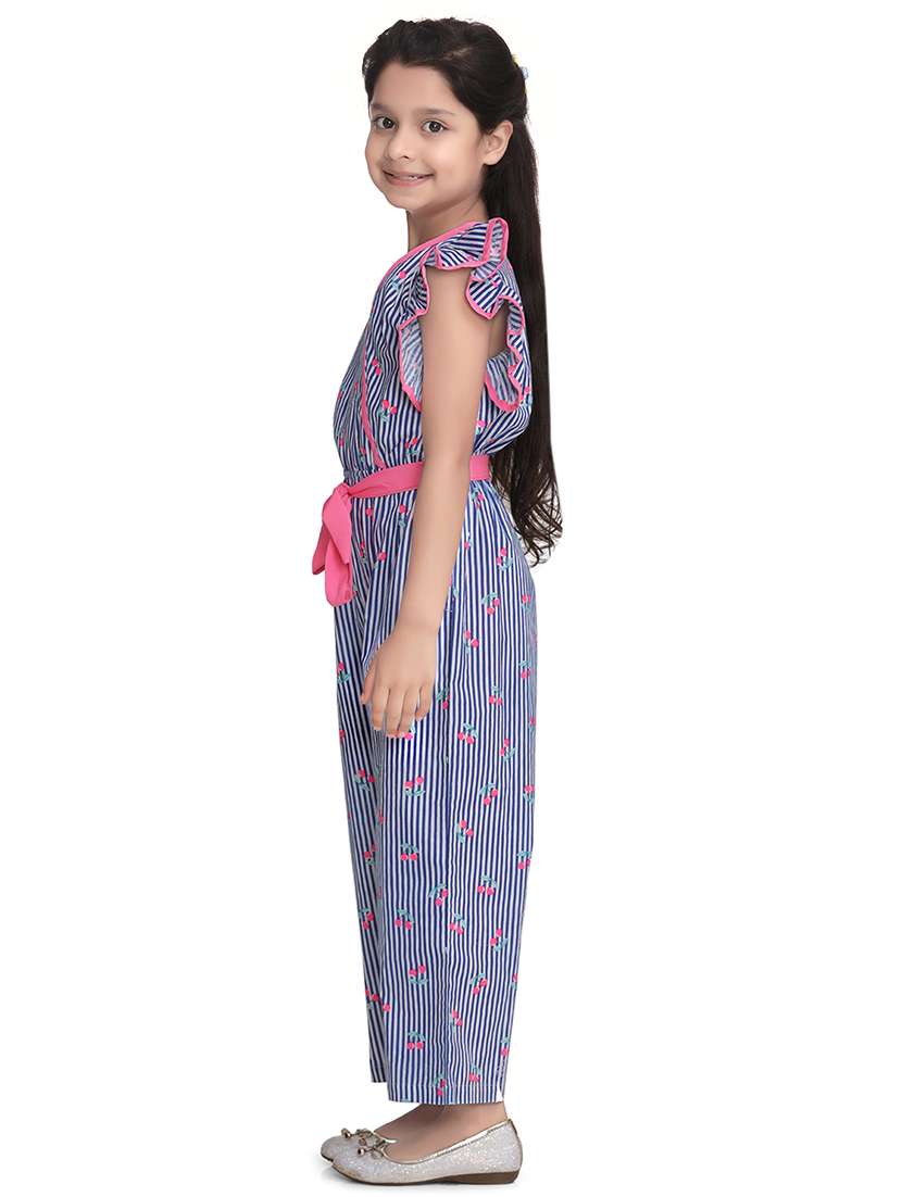 blue cotton full length jumpsuit twin sets & jump suit - 17063873 -  Standard Image - 1