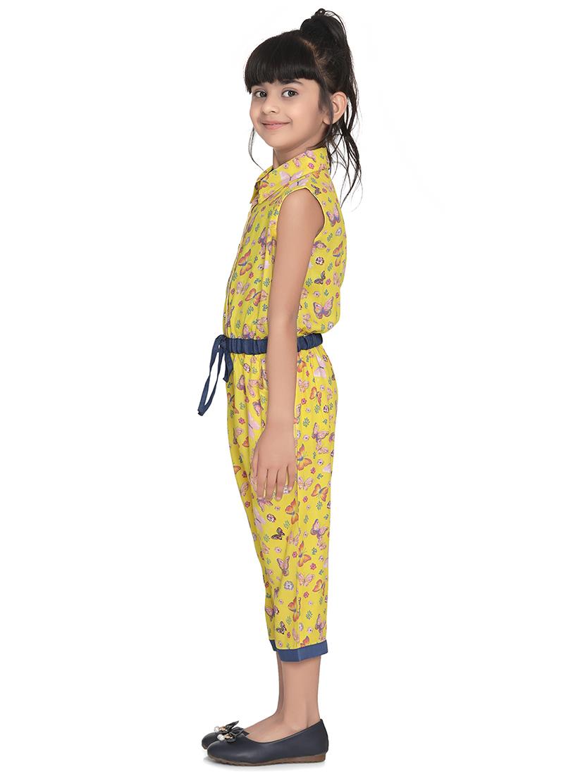 yellow cotton 34th jumpsuit twin sets & jump suit - 17063876 - Standard Image - 1