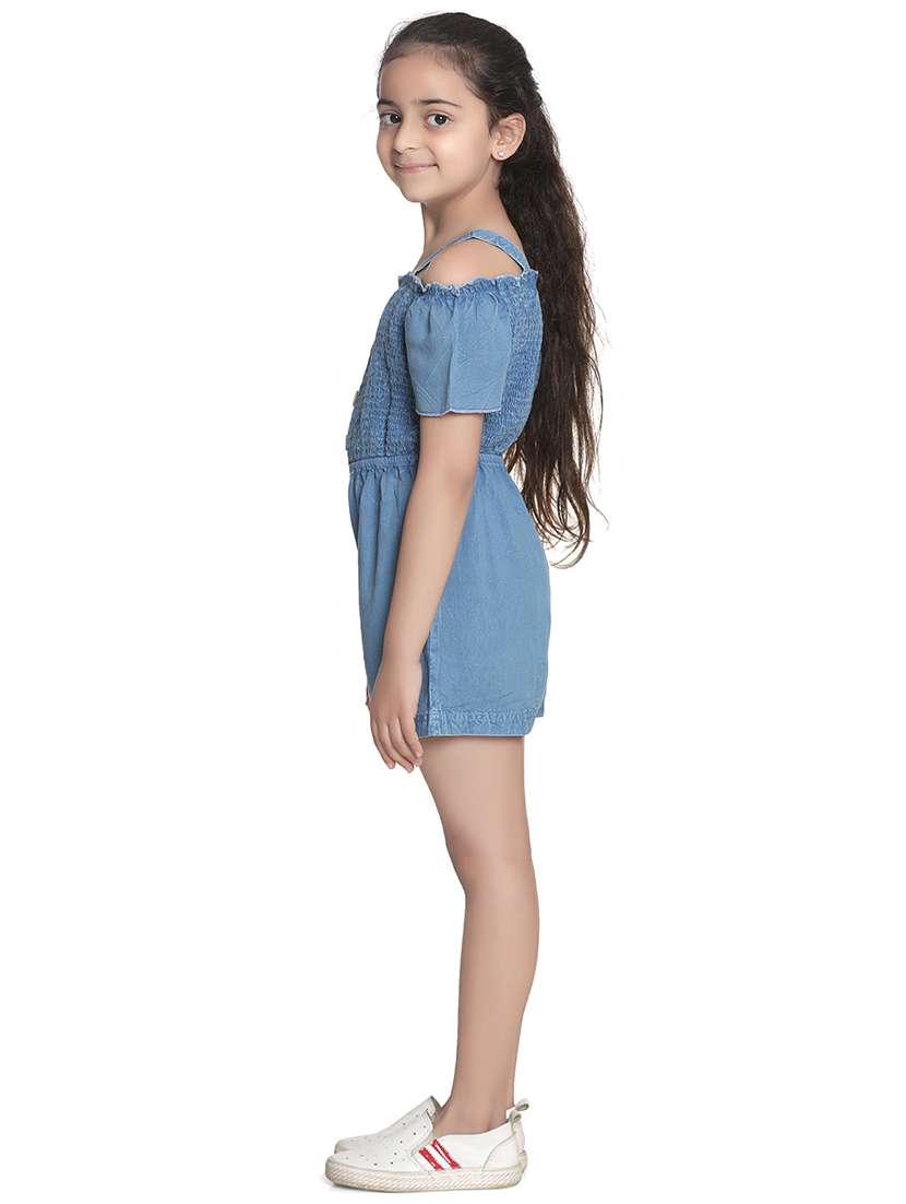 blue rayon playsuits twin sets & jump suit - 17063877 - Standard Image - 1