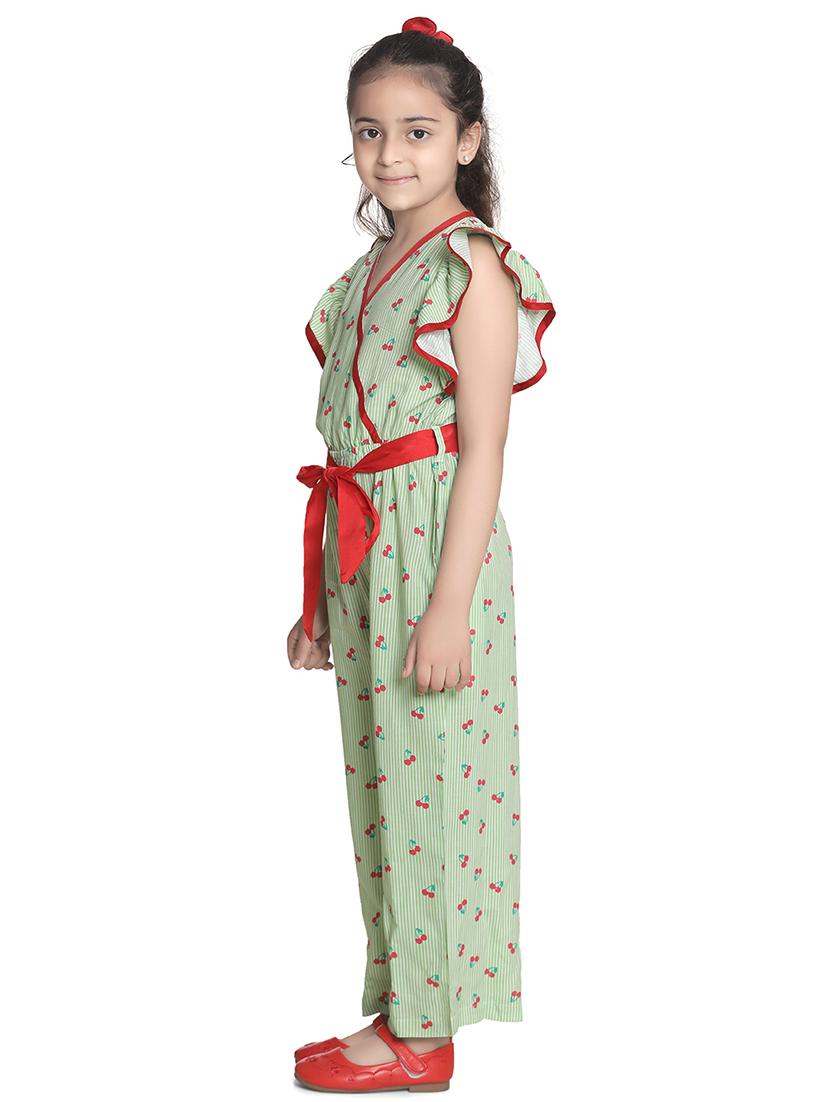 green rayon full length jumpsuit twin sets & jump suit - 17063881 - Standard Image - 1