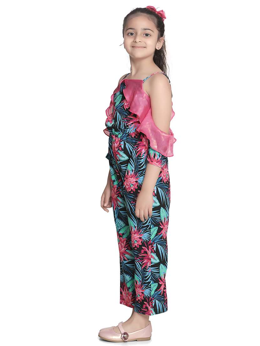 pink polycrepe full length jumpsuit twin sets & jump suit - 17063882 -  Standard Image - 1
