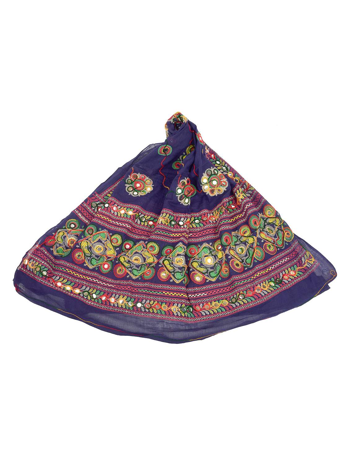 navy cotton dupatta - 17064035 - Standard Image - 1