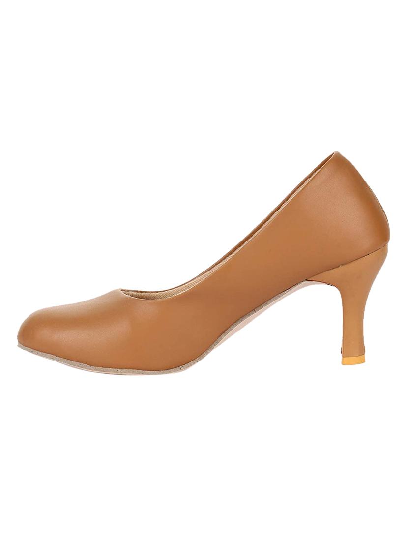 tan slip on pumps - 17065786 - Standard Image - 1