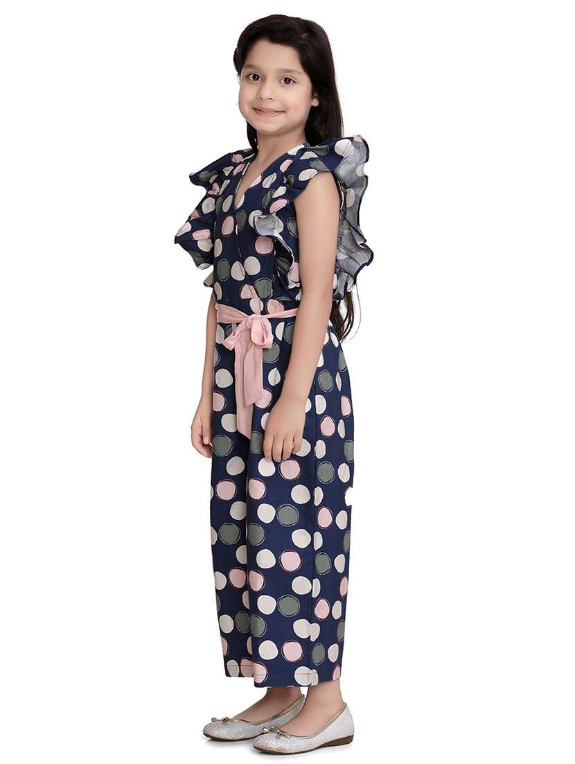 blue colored cotton full length jumpsuit twin sets & jump suit - 17066360 -  Standard Image - 1