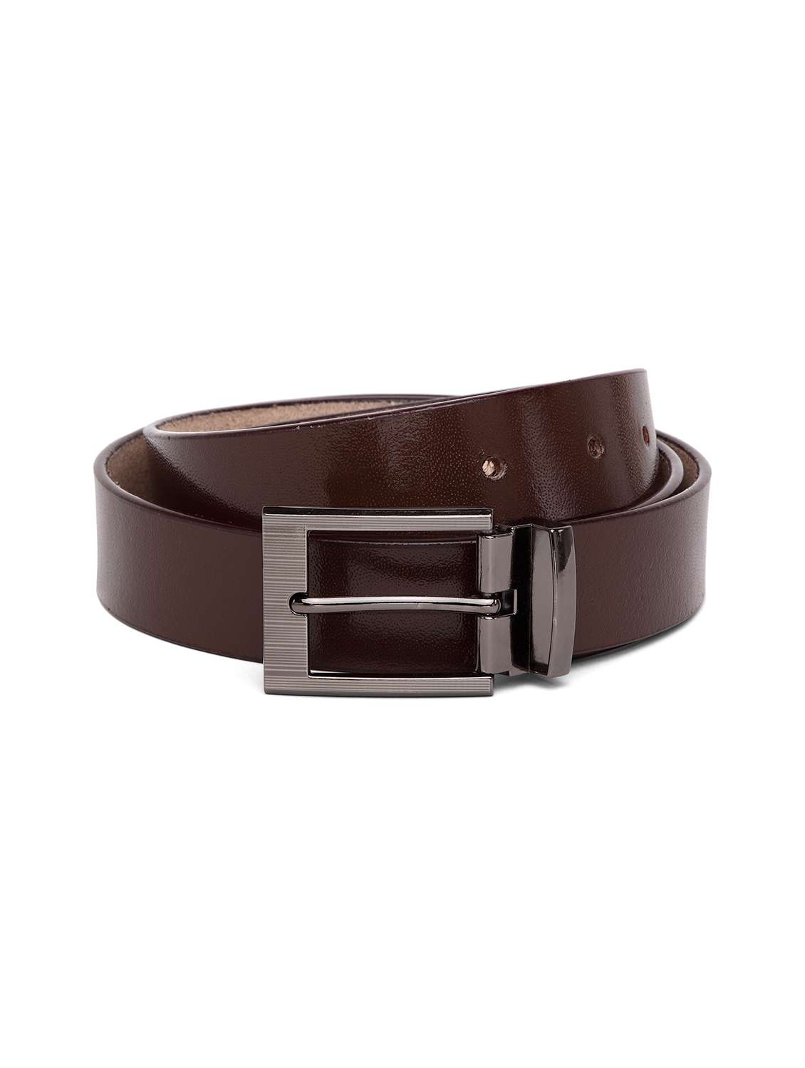 brown leather belt