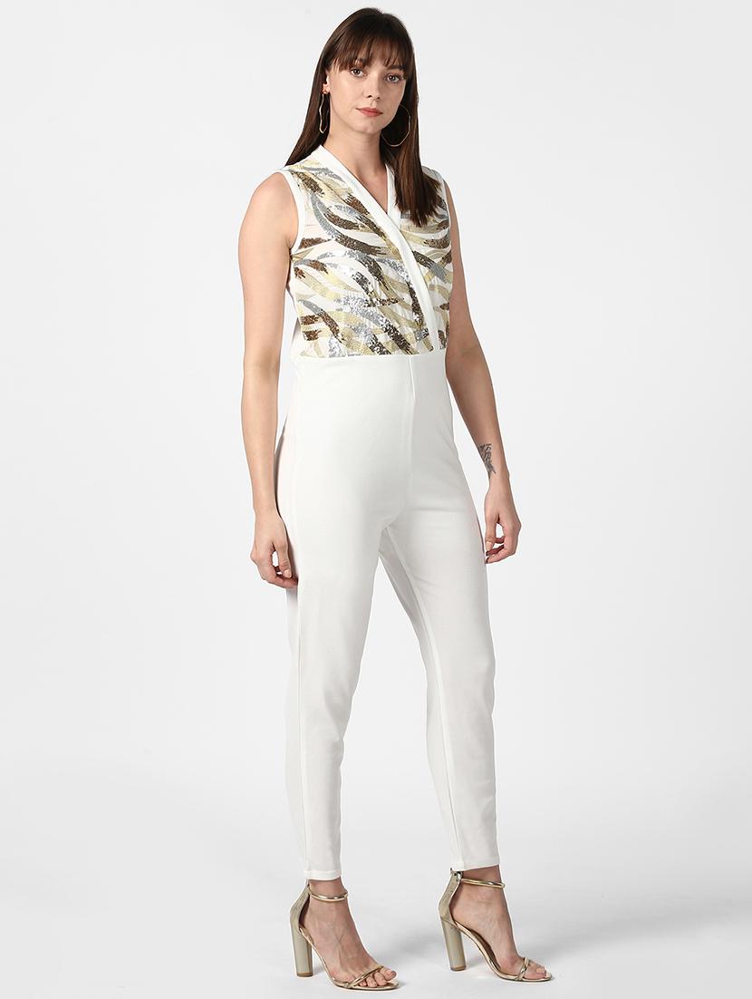 sequin detail full leg jumpsuit - 17067546 - Standard Image - 1