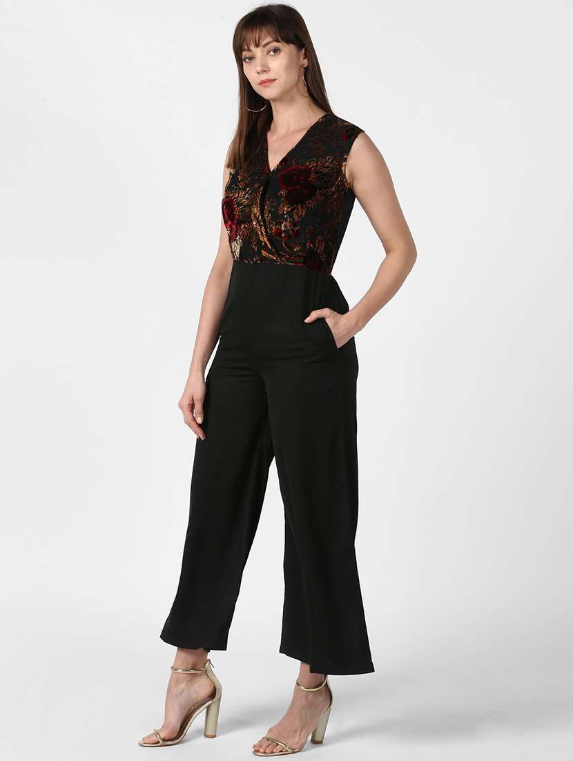 floral embroidered full leg jumpsuit - 17067549 -  Standard Image - 1