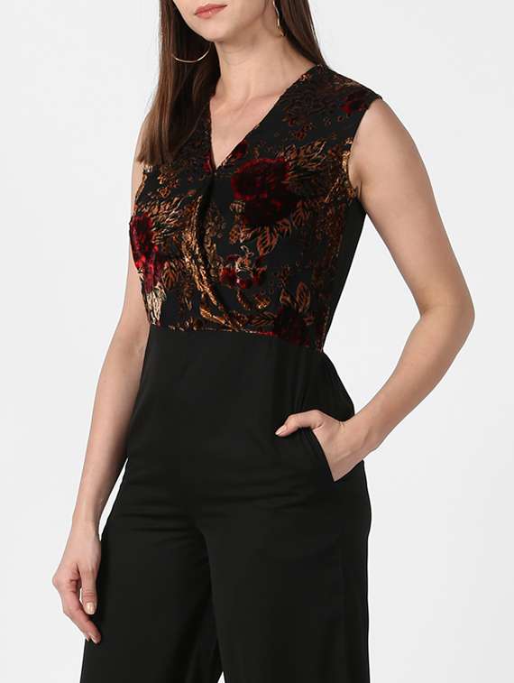 floral embroidered full leg jumpsuit - 17067549 -  Standard Image - 4