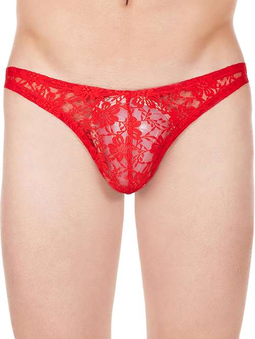 Red Solid Nylon Hipster