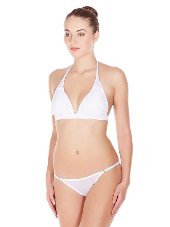 white solid bras and panty set - 17068279 -  Standard Image - 1