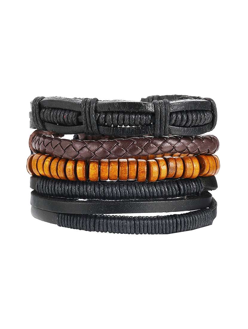 brown, leather bracelet