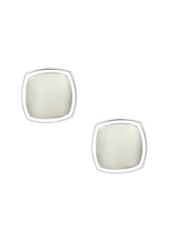 silver metal cufflinks