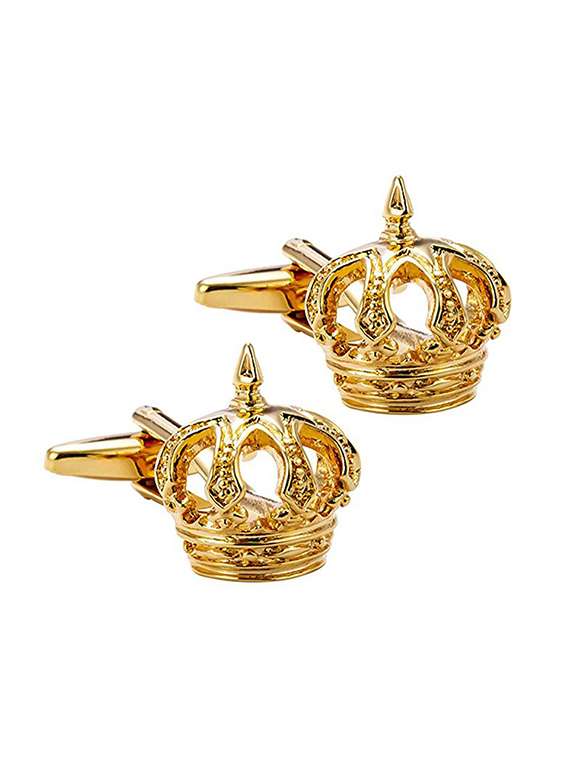 gold metal cufflinks