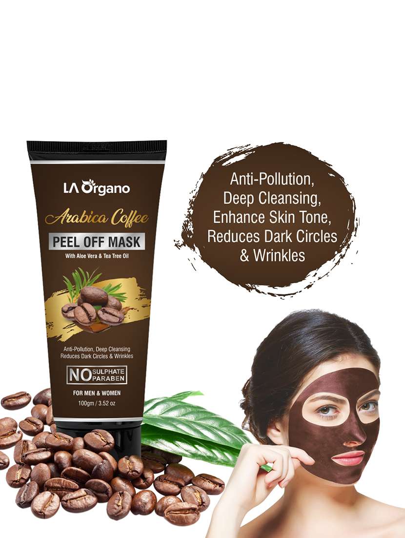 la organo vitamin c face serum with 20% vit c(30ml) skin brightening,coffee peel off mask(100gm)reduces dark circles(pack of 2) - 17072286 - Standard Image - 1