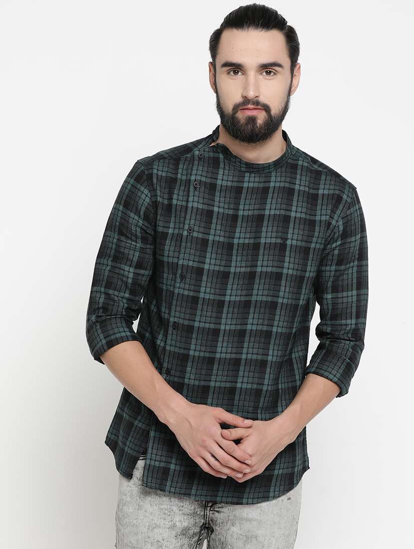 green check short kurtas kurta