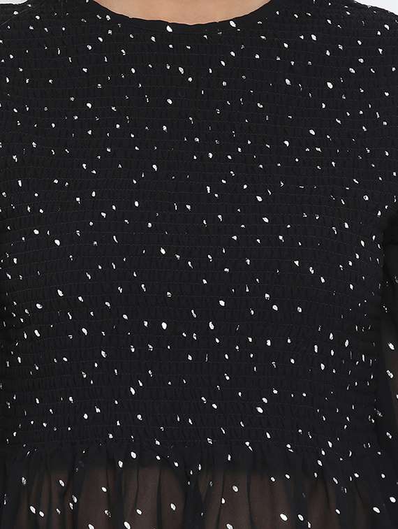 women's peplum crew neck top - 17074105 -  Standard Image - 4