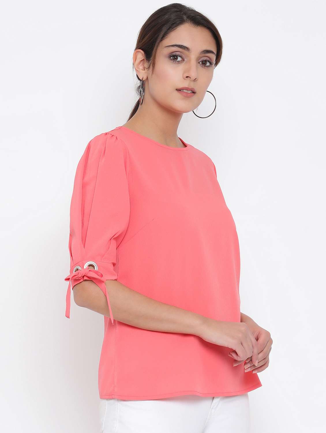 women's straight round neck top - 17074112 -  Standard Image - 1