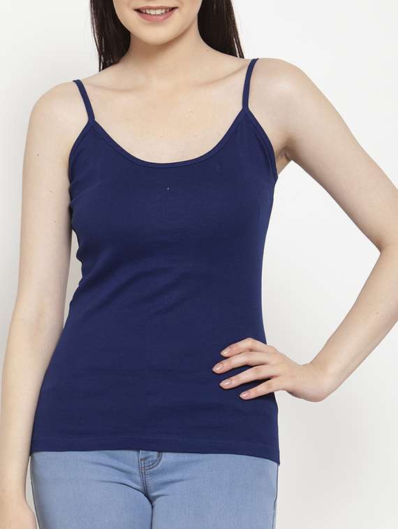 blue cotton camisole - 17076859 - Standard Image - 4