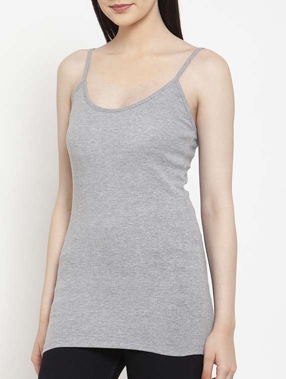 grey cotton camisole - 17076865 - Standard Image - 4
