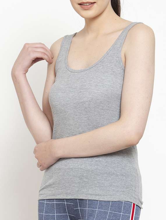 grey cotton camisole - 17076879 -  Standard Image - 4