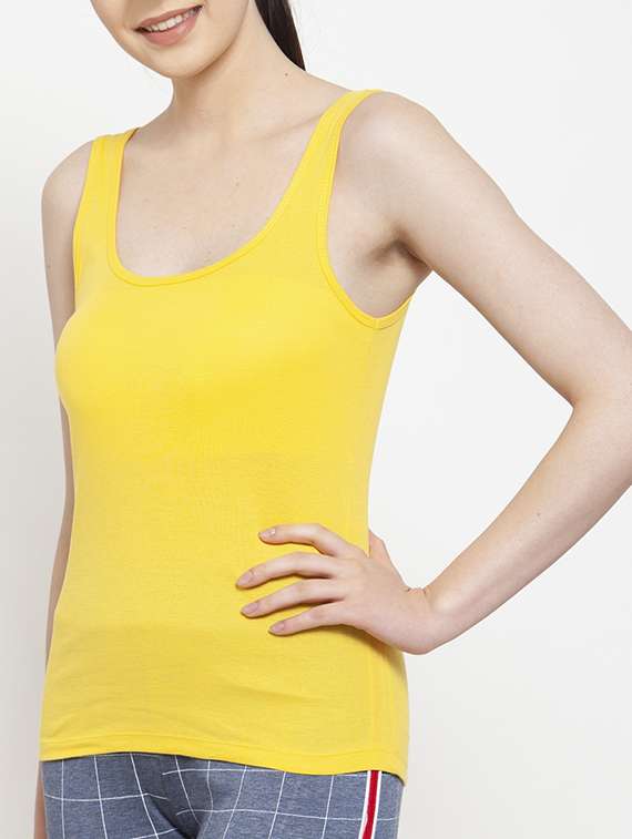 yellow cotton camisole - 17076881 -  Standard Image - 4