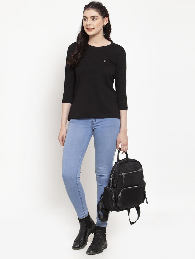 women's placement print round neck t-shirt - 17076903 - Standard Image - 4