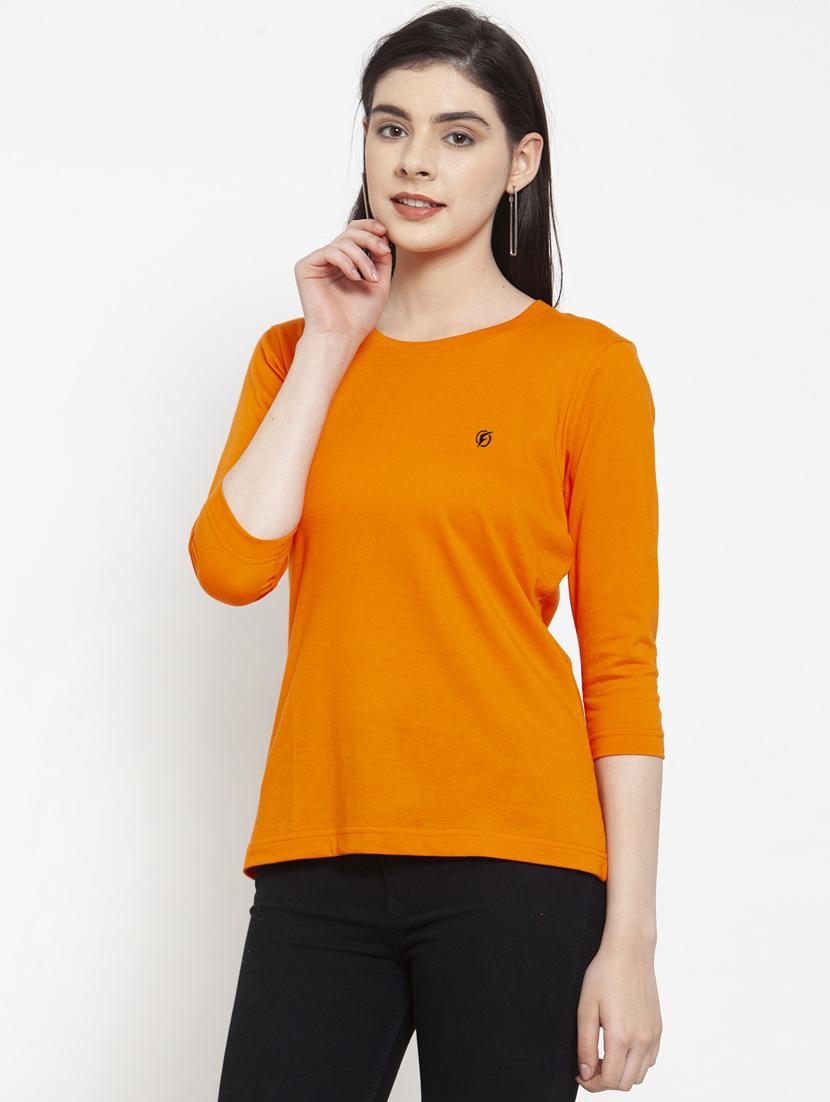 women's plain round neck t-shirt - 17076908 -  Standard Image - 1
