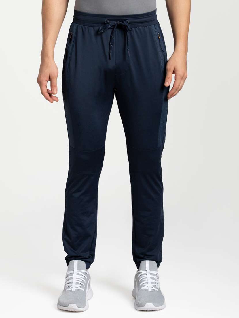 blue cotton  full length track pant