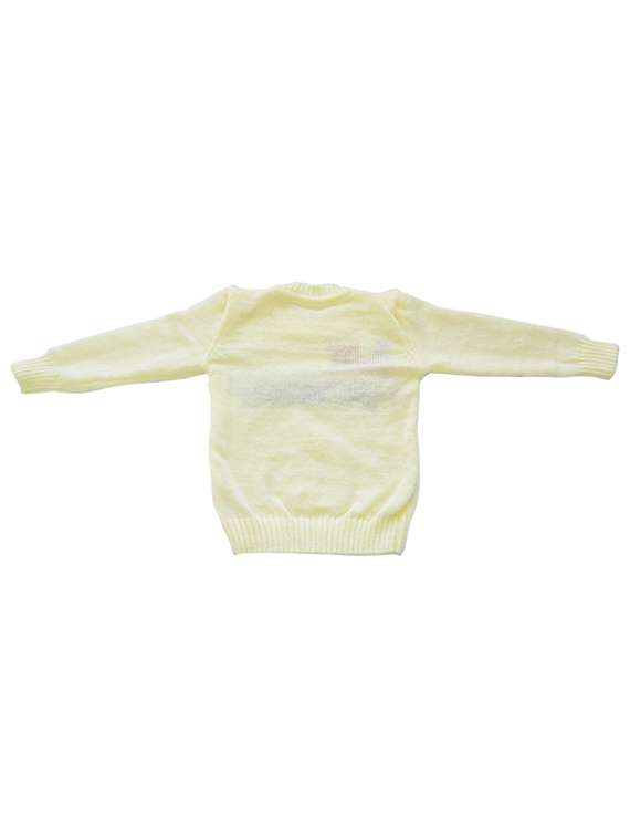 yellow applique work sweater - 17078737 - Standard Image - 1
