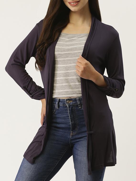 grey viscose shrug - 17079808 - Standard Image - 4