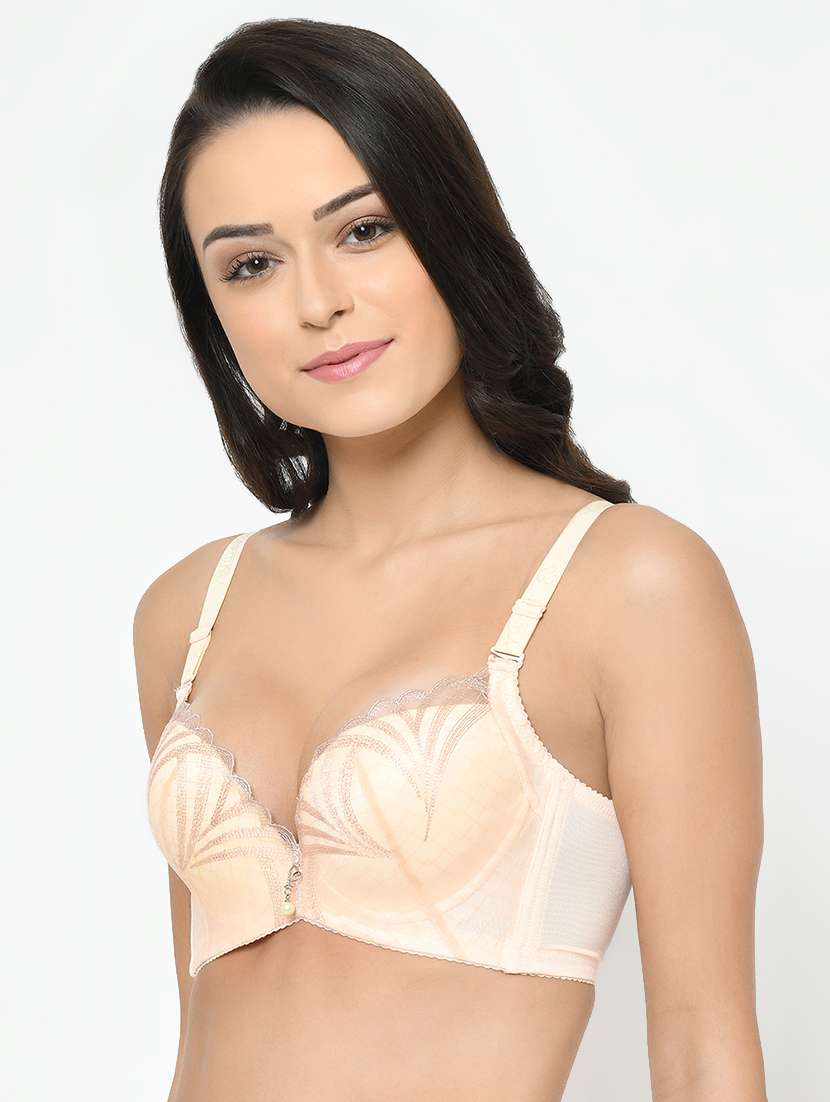 orange polyester push up bra - 17081446 - Standard Image - 1