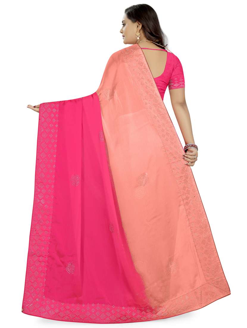 ombre bordered saree - 17082300 -  Standard Image - 1