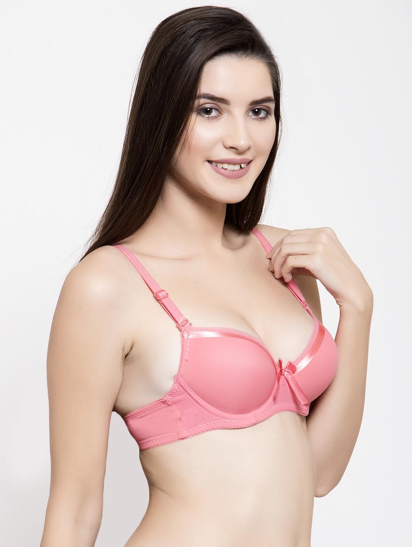 orange polyester push up bra - 17082849 - Standard Image - 1