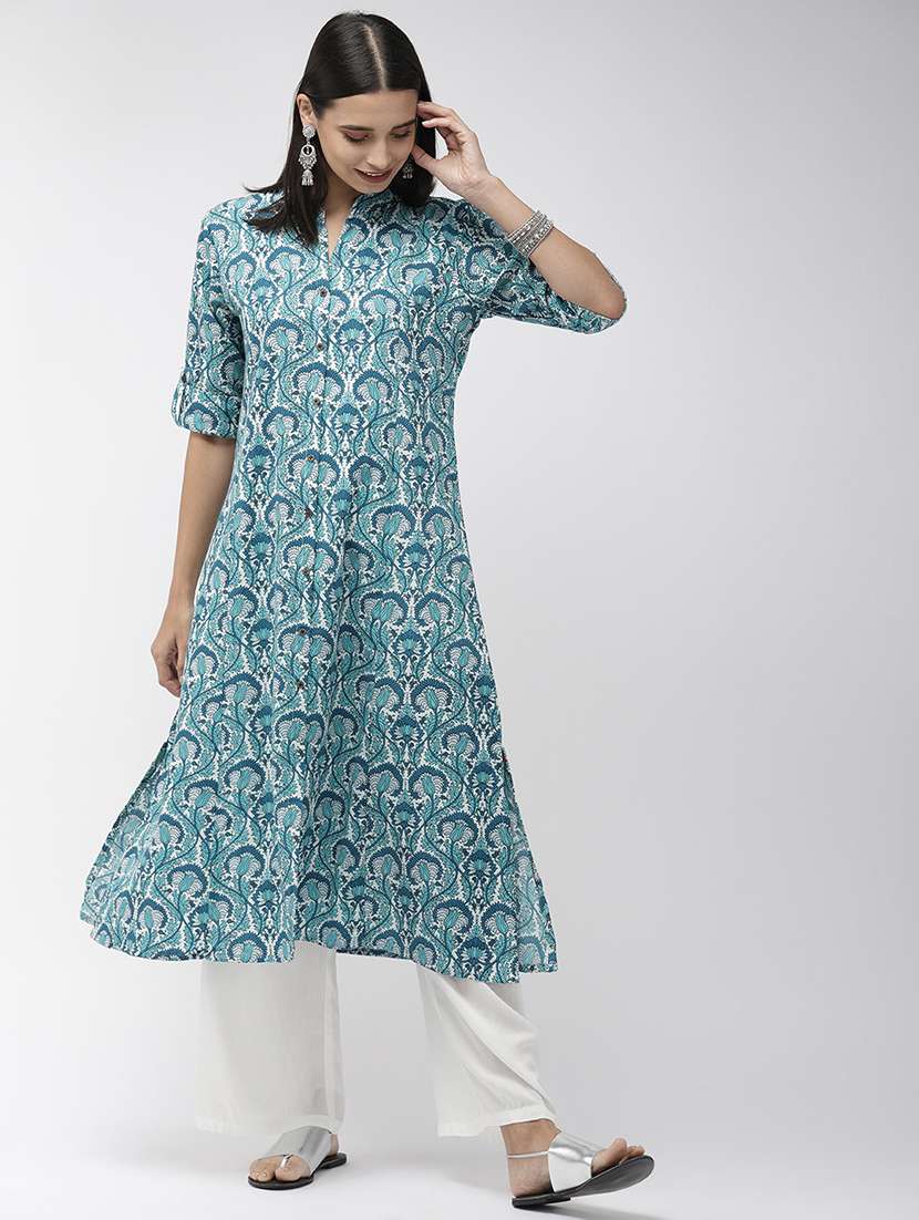 printed a-line kurta