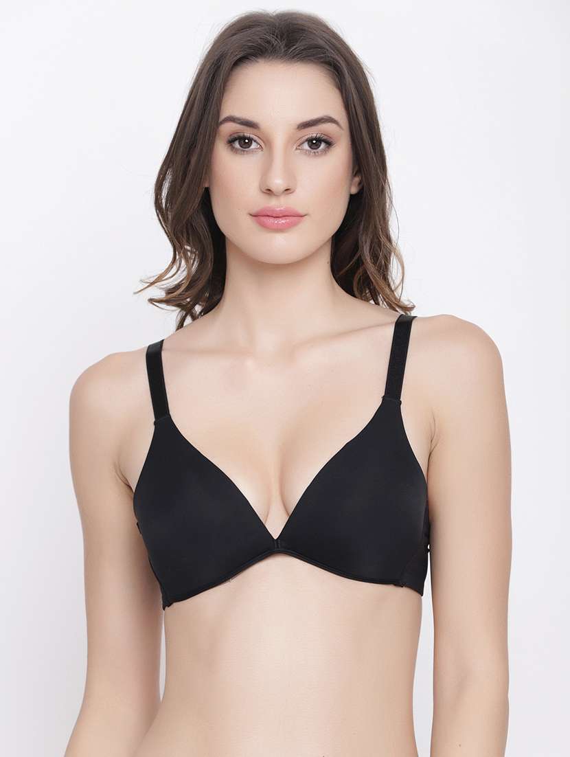 black solid t-shirt bra
