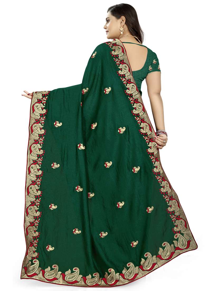 women's embroidered saree with blouse - 17083817 -  Standard Image - 1