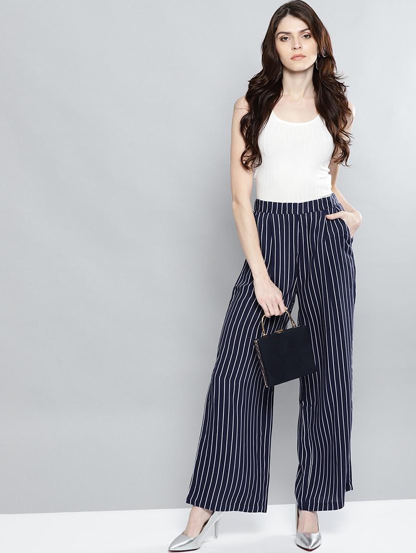 high rise striped trouser - 17085240 - Standard Image - 4