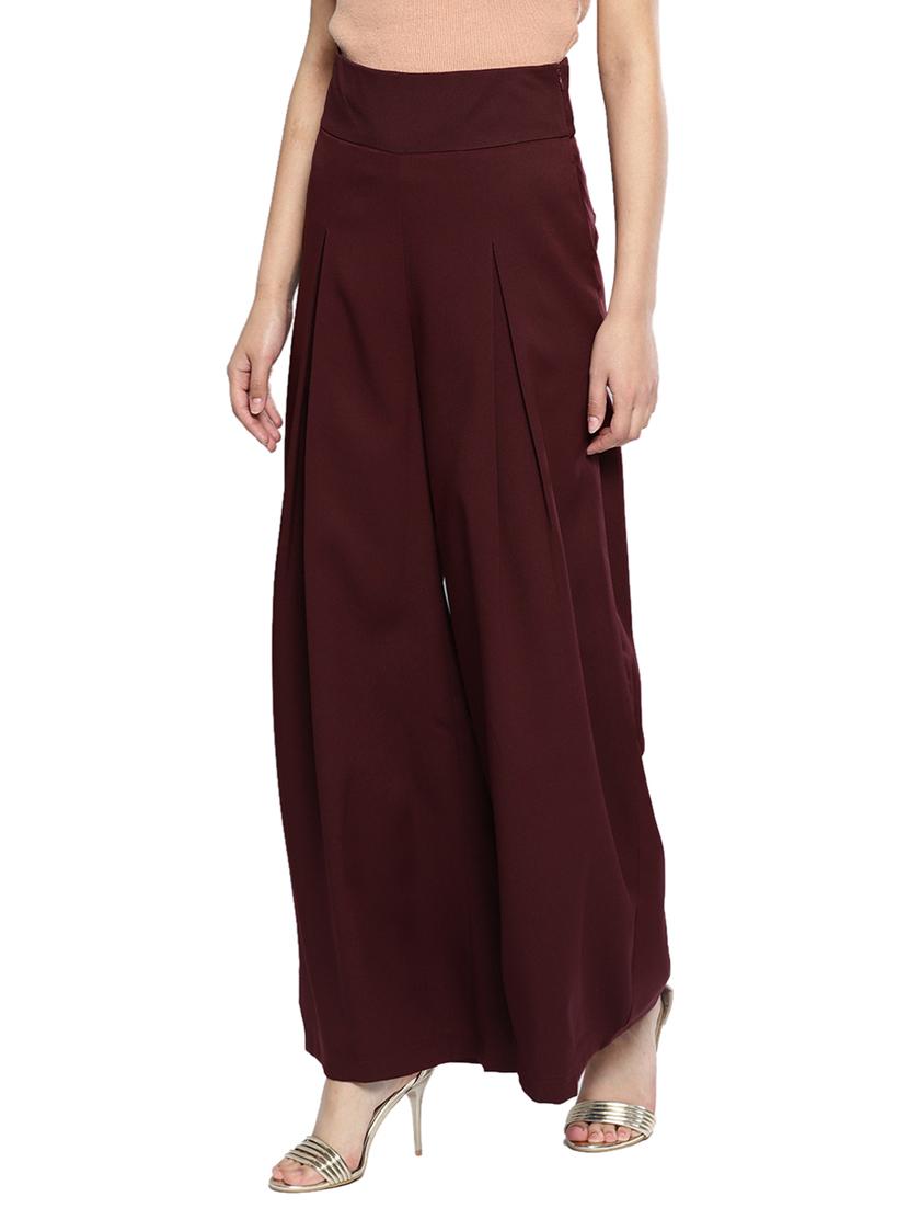 high rise pleated trouser - 17085263 - Standard Image - 1