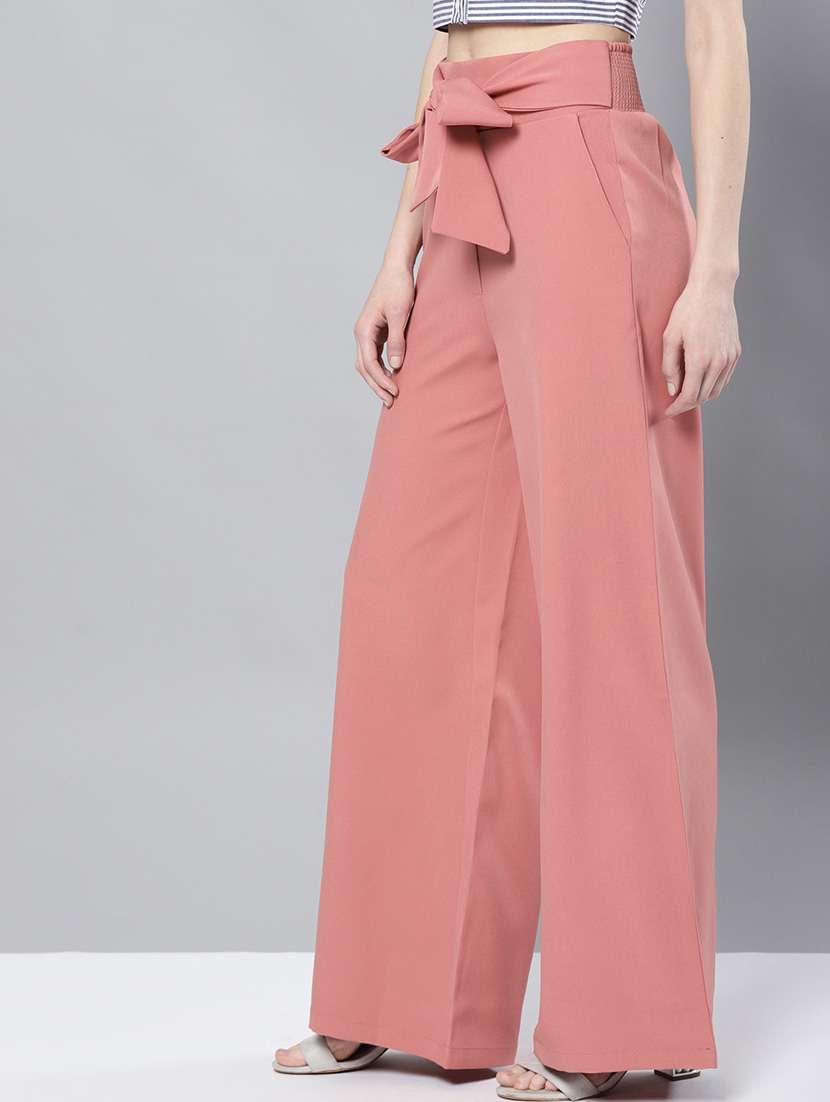 Tie Front Wide Leg Trouser 