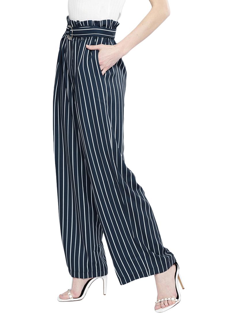 paper bag waist flat front trouser - 17085292 - Standard Image - 1