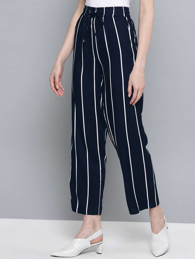 high rise striped trouser  - 17085322 -  Standard Image - 1