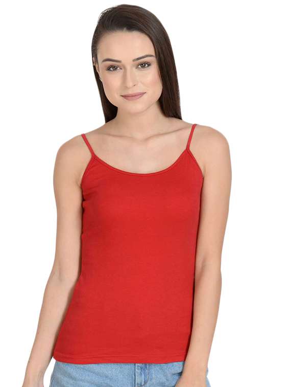 red cotton camisole