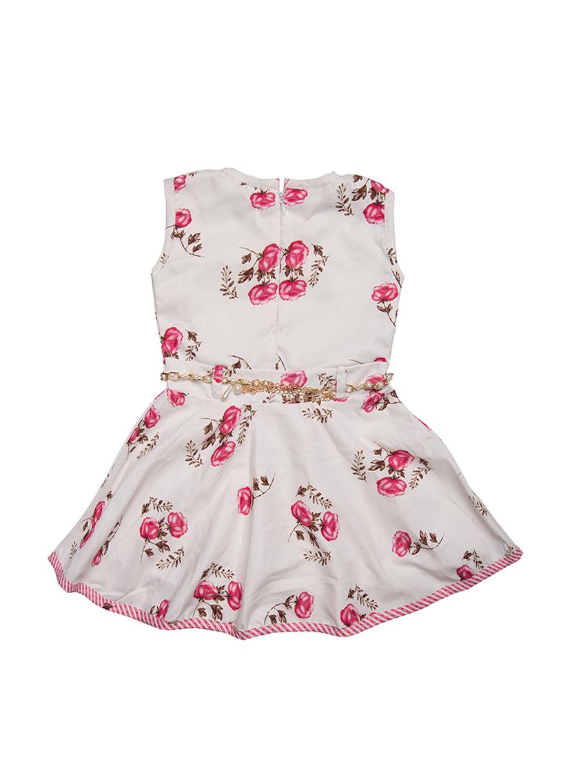pink cotton blend frock - 17086619 - Standard Image - 1