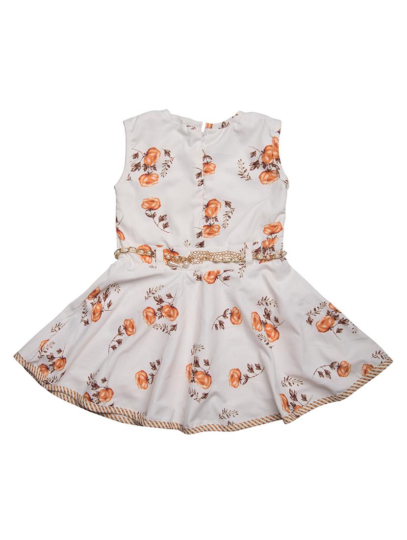 orange cotton blend frock - 17086620 - Standard Image - 1