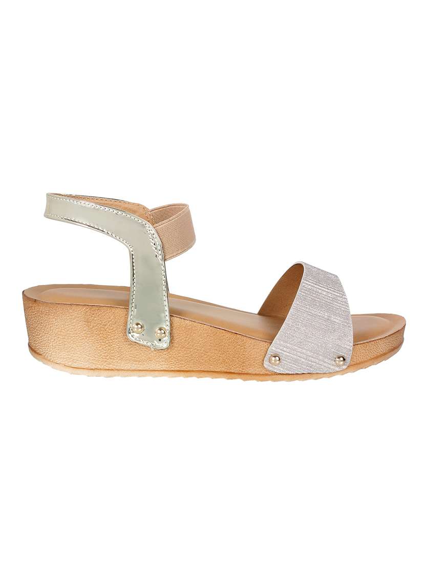 gold back strap wedges - 17086813 -  Standard Image - 1