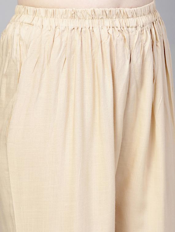 solid kurta palazzo set - 17087615 - Standard Image - 4