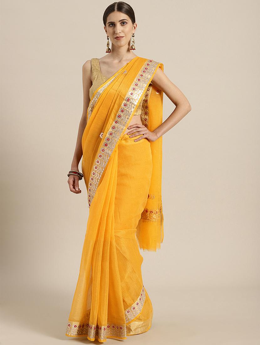 solid kota doria saree with blouse