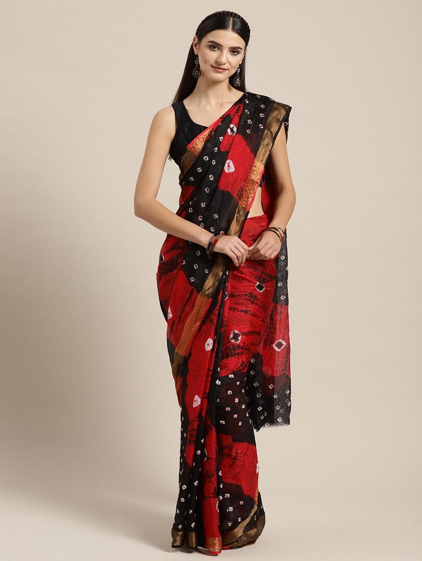 bandhani kota doria saree with blouse - 17087823 - Zoom Image - 0